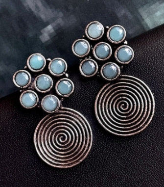 "Elegant Sky Blue Earrings: A Touch of Luxury and Sophistication"